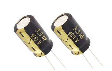 3.3uF 400V Elektrolitik Kondansatör 105C Radial 8X12 RM:5