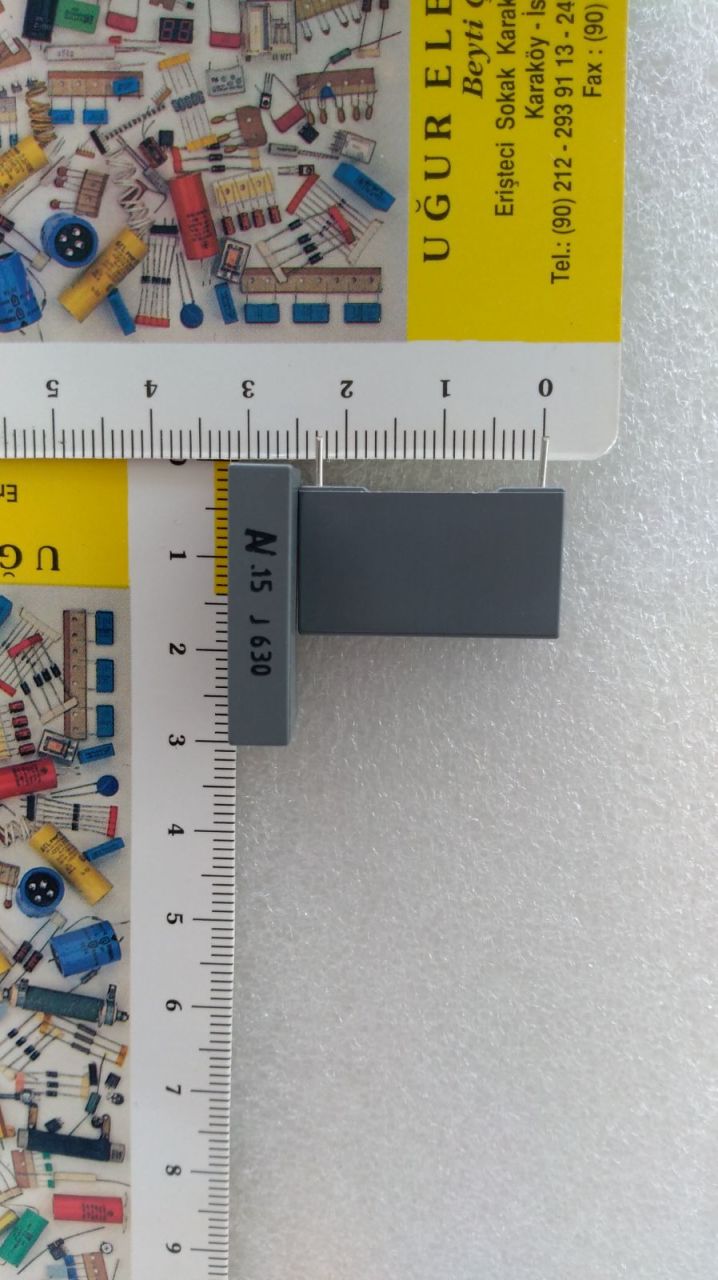 150NF 630V Polyester Kondansatör %5 RM22,5 DÖKME (R60PN3150AA30J)