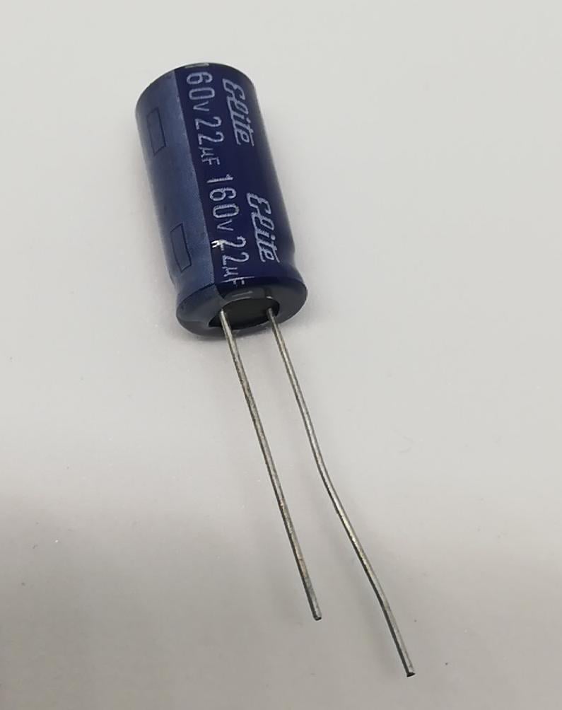 22UF 160V Elektrolitik Kondansatör 85C 10X20