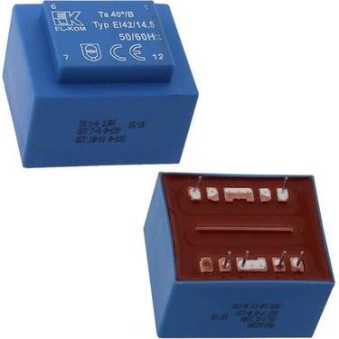 Trafo El-Kom 2VA 0-9V mavi RN130423