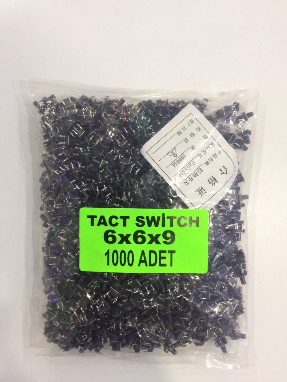6x6x9 Tact Switch  1000 ADET