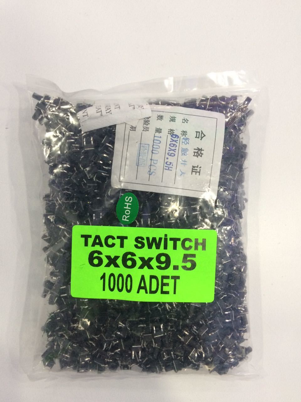 6x6 9.5 Tact Switch  1000 ADET