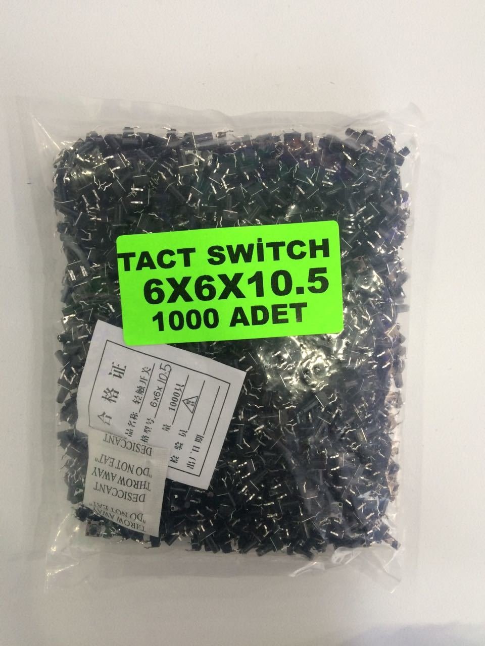 6X6X10.5 Tact Switch 1000 Adet