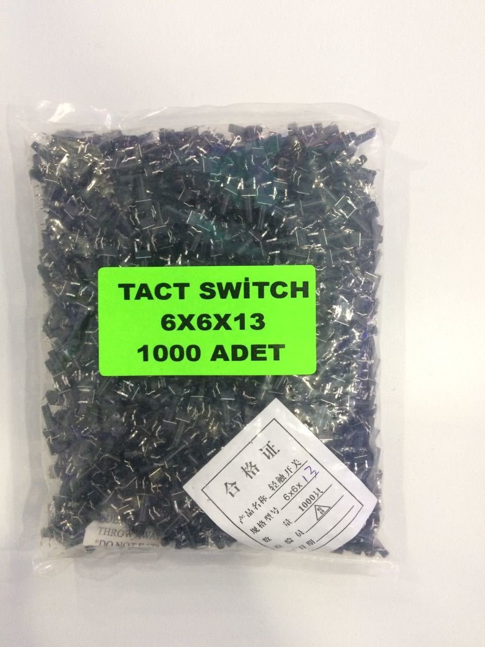 6X6X13 Tact Switch 1000 Adet