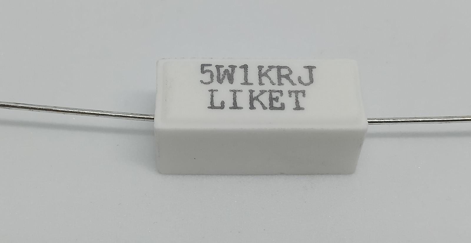 1K 5W Taş Direnç Axial