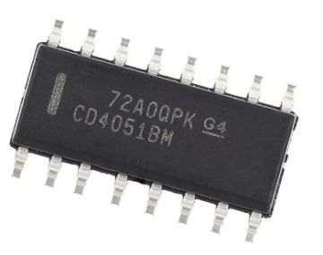 CD4051 SOIC-16 SMD Multiplexer