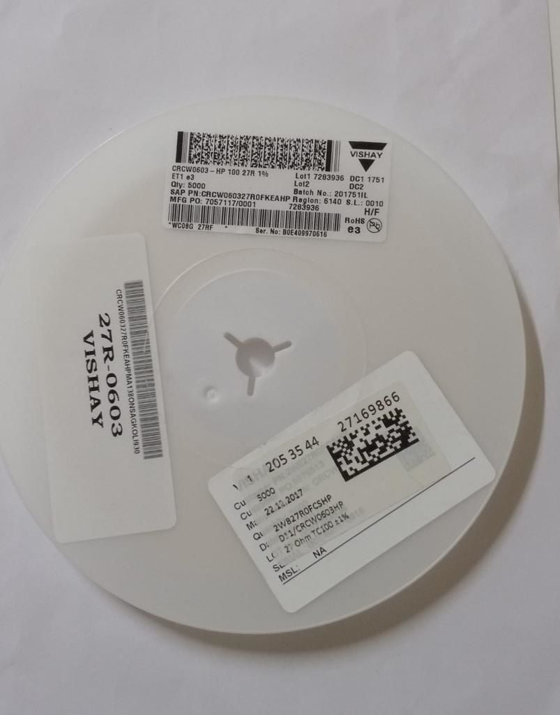 27R 603 Smd Direnç %1 CRCW060327R0FKEAHP VISHAY 5000 ADET