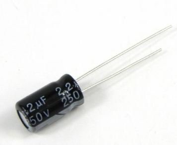 2.2UF 250V Elektrolitik Kondansatör 85C 6.3X11 RM:5