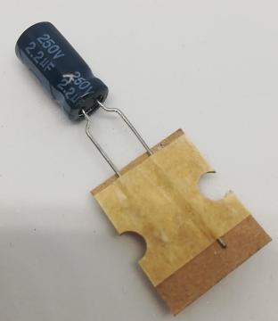 2.2UF 250V Elektrolitik Kondansatör 85C 6.3X12 RM:5