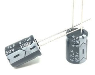 4.7UF 450V Elektrolitik Kondansatör 105C 10X15 RM:5