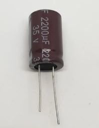 2200UF 35V 16X35 105C UZUN AYAK ELEKTROLİTİK KONDANSATÖR
