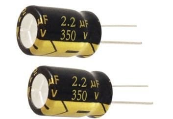 2.2uF 350V Elektrolitik Kondansatör 105C Radial 6,3x11
