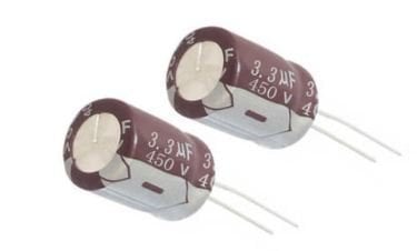 3.3uF 450V Elektrolitik Kondansatör 10X16 RM:5 105C