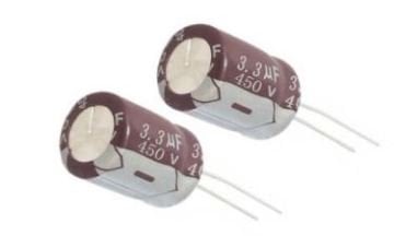 3.3uF 450V Elektrolitik Kondansatör 10X16 RM:5 105C