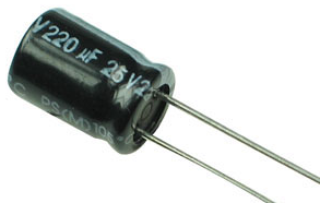 220UF 25V 8X12 105C ELEKTROLİTİK KONDANSATÖR