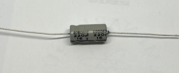 220UF 16V 8X16 85C AXİAL ELEKTROLİTİK KONDANSATÖR