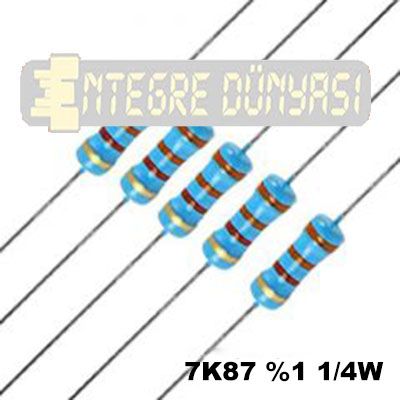 7K87 %1 1/4W Metal Film Direnç