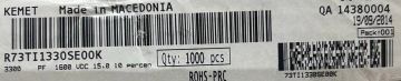 3.3NF 1600V Polyester Kondansatör Polyester Kondansatör %10 RM:15(R73TI1330SE00K)