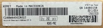 4UF 460V Polyester Kondansatör %5 RM37.5 (C248W4400ZA02J)