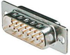 15 Pin Lehim Tip Erkek D-Sub Konnektör