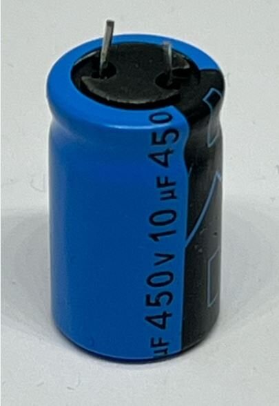 10uF 450V Elektrolitik Kondansatör 105C  Radial 13x22 RM:5