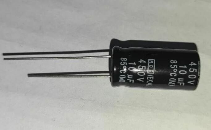 10uF 450V Elektrolitik Kondansatör 105C  Radial 13x22 RM:5