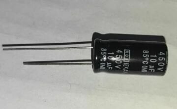 10uF 450V Elektrolitik Kondansatör 105C  Radial 13x22 RM:5