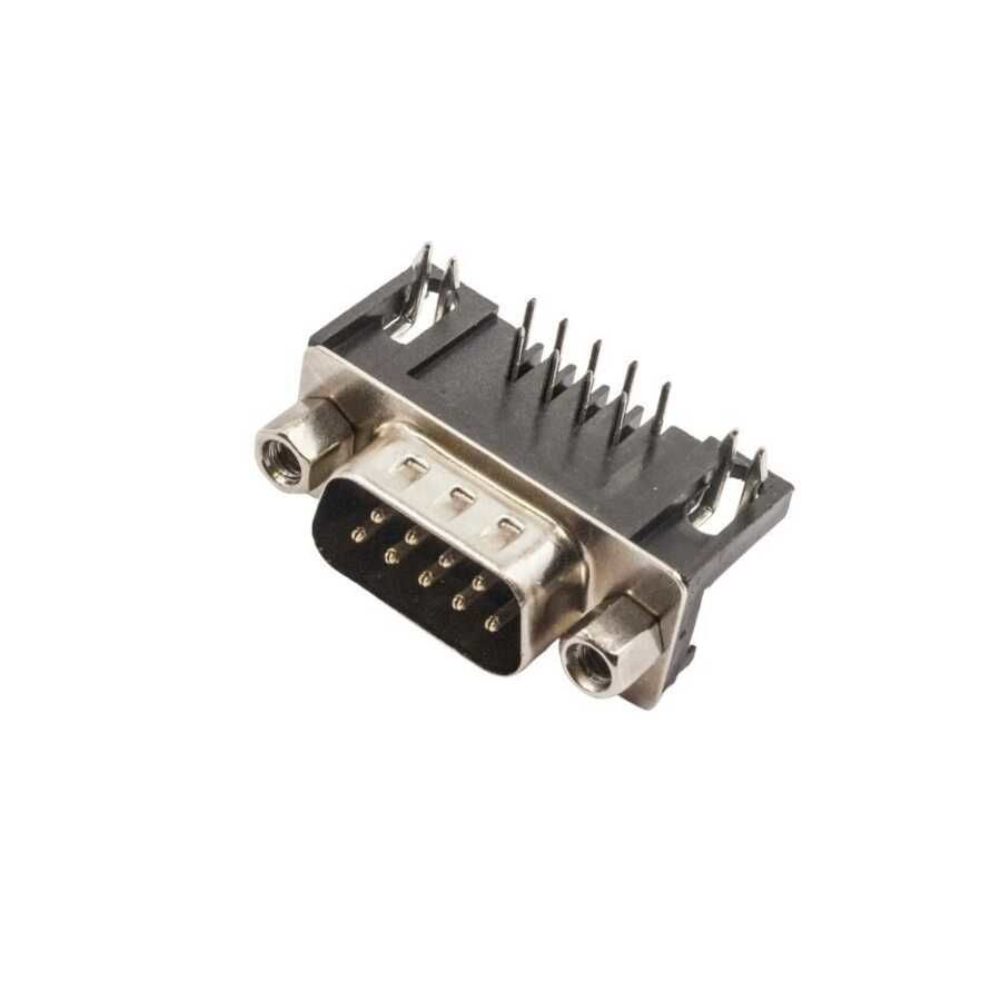 9 Pin Erkek D-Sub Konnektör - 90C / 90 Derece