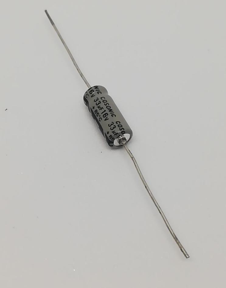 33uF 16V 5X11 105' AXIAL Elektrolitik Kondansatör