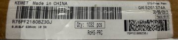 18NF 630V Polyester Kondansatör %5 RM:10  (R75PF2180BZ30J)
