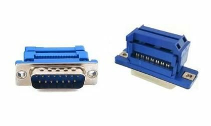 15 Pin Erkek Flat Kablo İçin Sıkıştırmalı D-Sub Konnektör