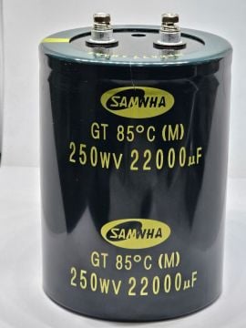 22000UF 250V 89X120 85C VİDALI KONDANSATÖR