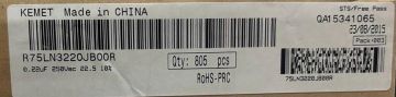 220NF 250V Polyester Kondansatör %10 RM:22.5 (R75LN3220JB00R)