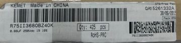 680NF 250V-DC Polyester Kondansatör %10 RM15 (R75II3680BZ40K)
