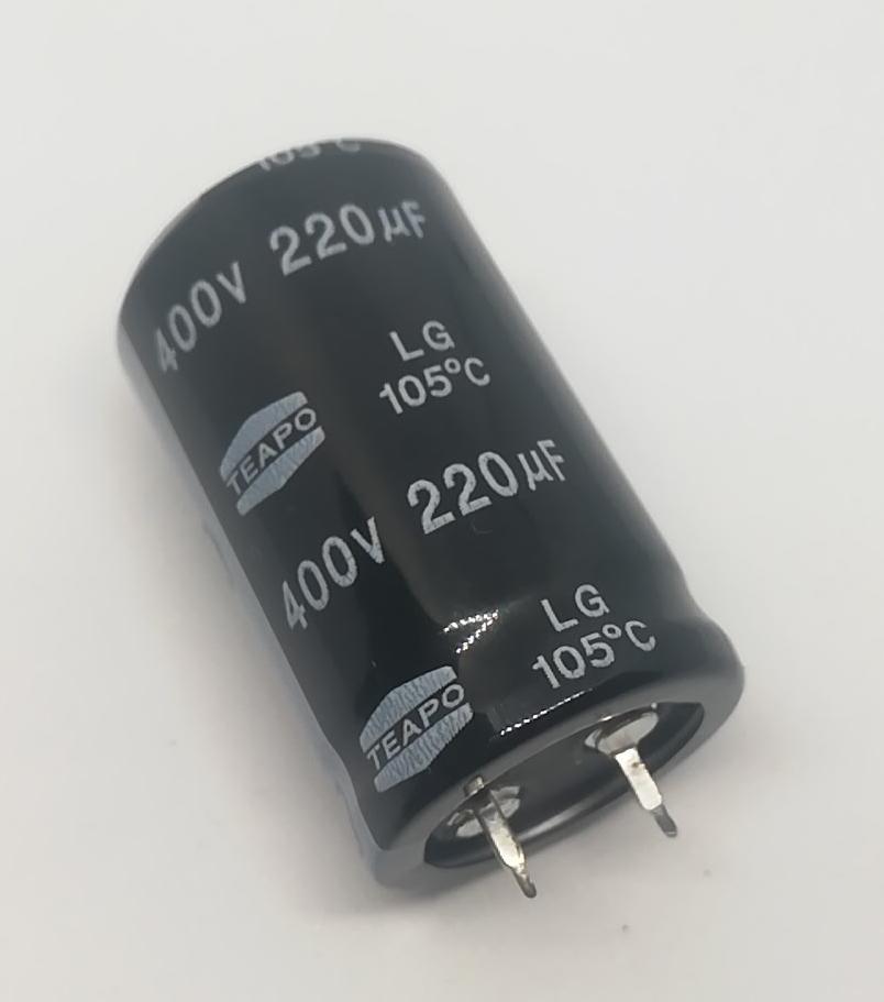 220uf 400V 25X40 105C  SNAP Kondansatör