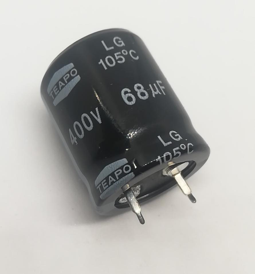 68uF 400V Elektrolitik Kondansatör 105C SNAP IN 22X25