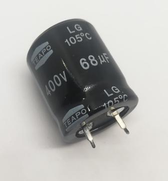 68uF 400V 22X25 105' SNAP Elektrolitik Kondansatör