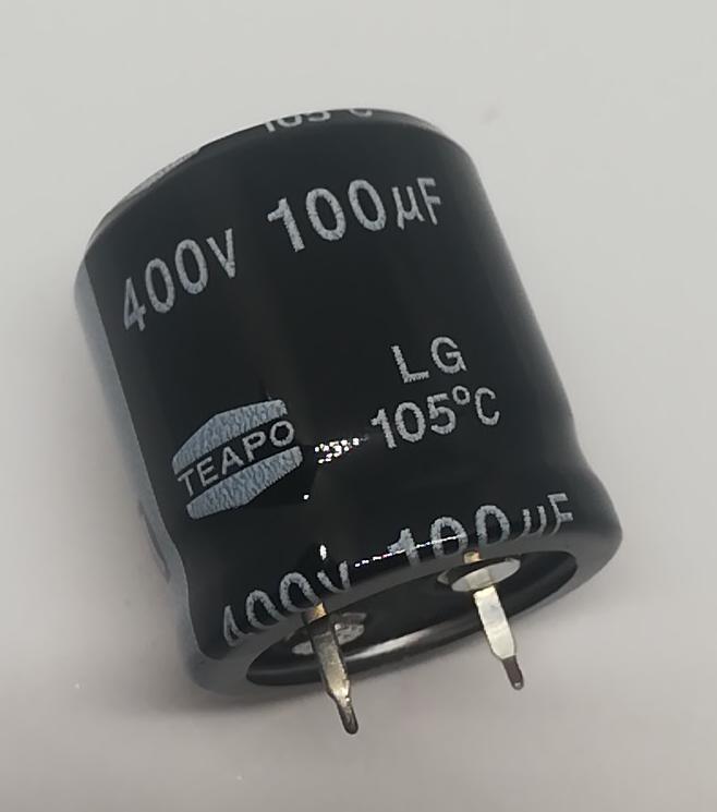 100uF 400V  Elektrolitik Kondansatör105C SNAP IN 25X25