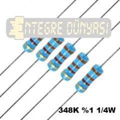 348K %1 1/4W Metal Film Direnç