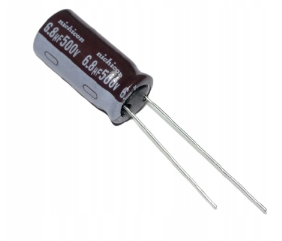 6.8UF 500V 10X17 105C UZUN AYAK ELEKTROLİTİK KONDANSATÖR