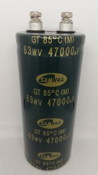 47000uf 63v  Vidalı Kondansatör 85 Derece 51x120