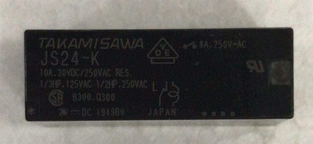 JS24-K  24VDC 10A SPDT (1 Form C) Röle
