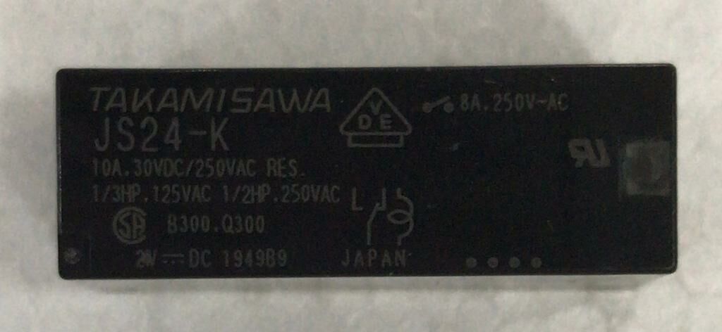 JS24-K  24VDC 10A SPDT (1 Form C) Röle