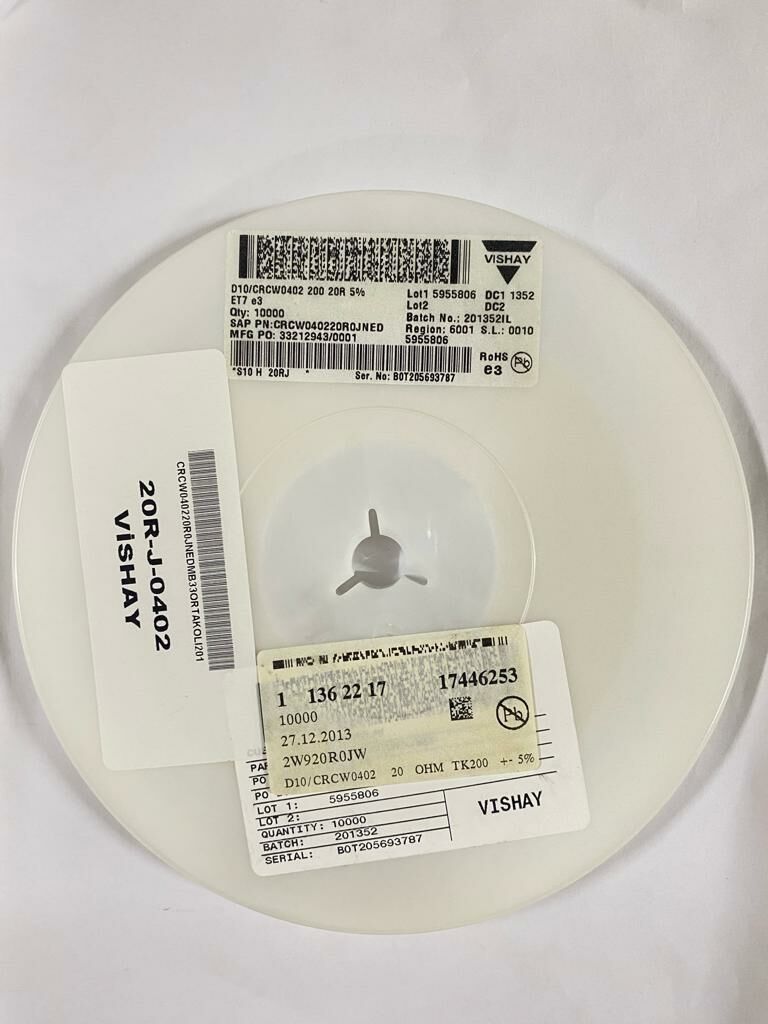 20R 402 Smd Direnç %5 1/16W 10000 Adet