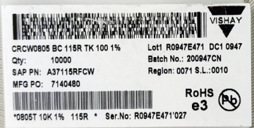 115R 805 %1 Smd Direnç 10000 ADET