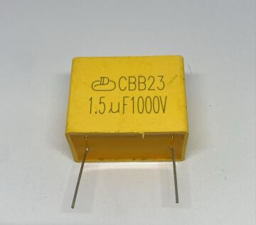 1.5UF 1000V KISA BACAK %5 RM:27,5MM POLYESTER KONDANSATÖR
