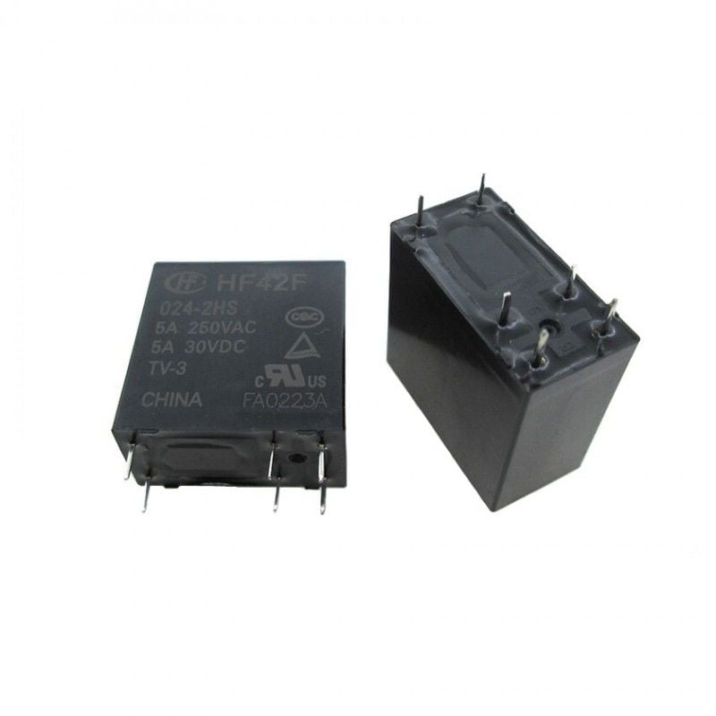 HF42F/024-2HST 24VDC 5A DPST-NO (2 Form A) 6 PİN KOMBİ RÖLESİ ORJİNAL