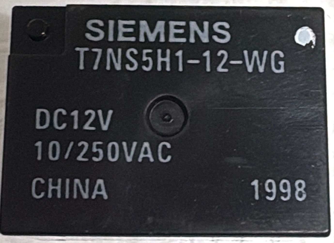 T7NS5H1-12-WG ROLE 12VDC 10A 250VAC 5PIN CONNECTIVITY PCB RELAY - SIEMENS