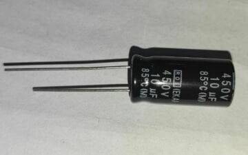 10uF 450V Elektrolitik Kondansatör 85C Radial 10X20