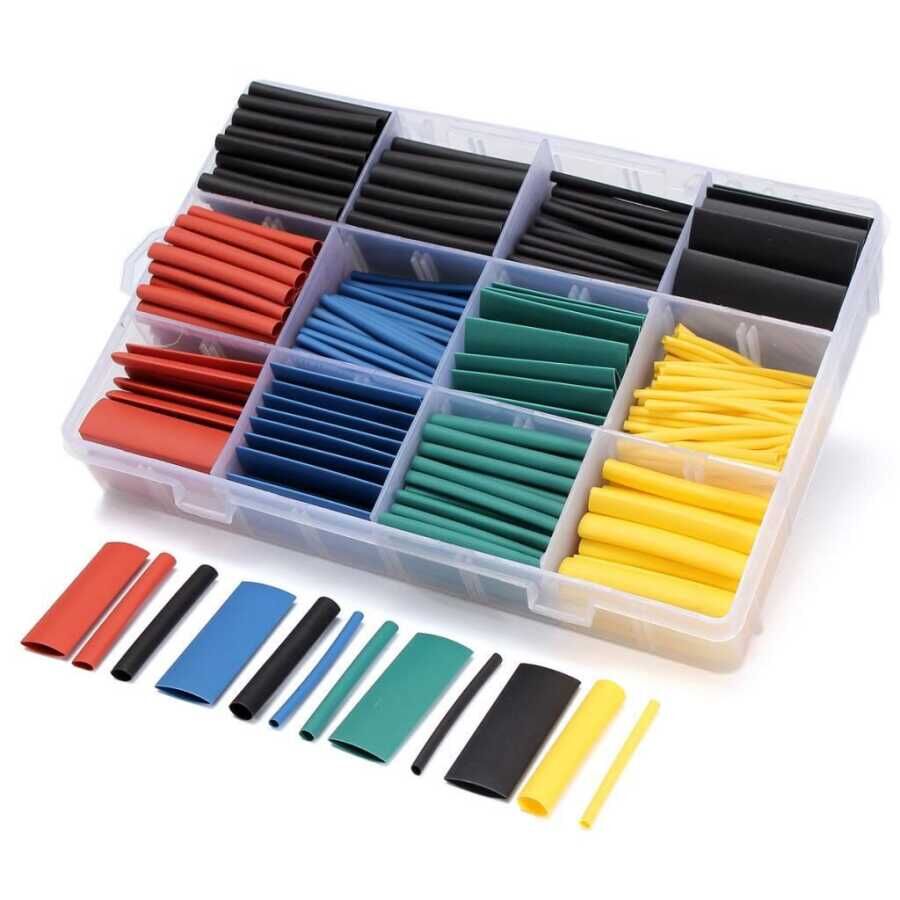 Renkli Makaron Seti - 530PCS Heat Shrınk Tubing Kıt